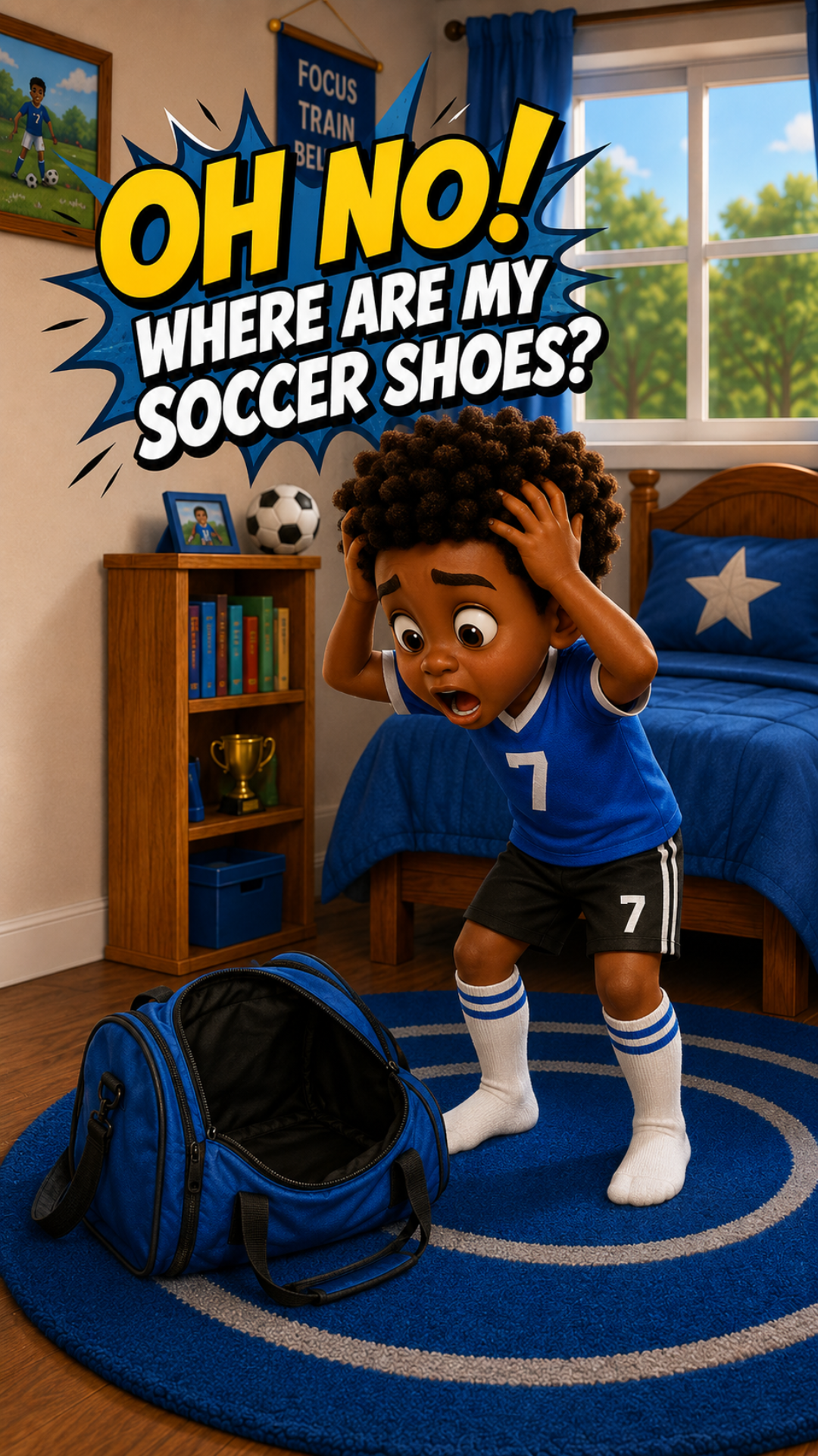 Ballie Boy discovers his soccer shoes are missing